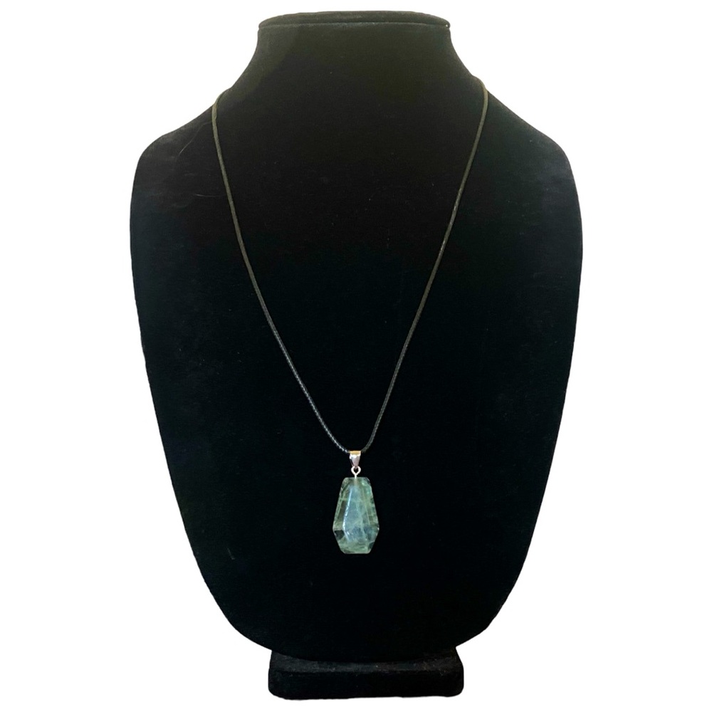 Upcycled Fluorite Pendant Necklace